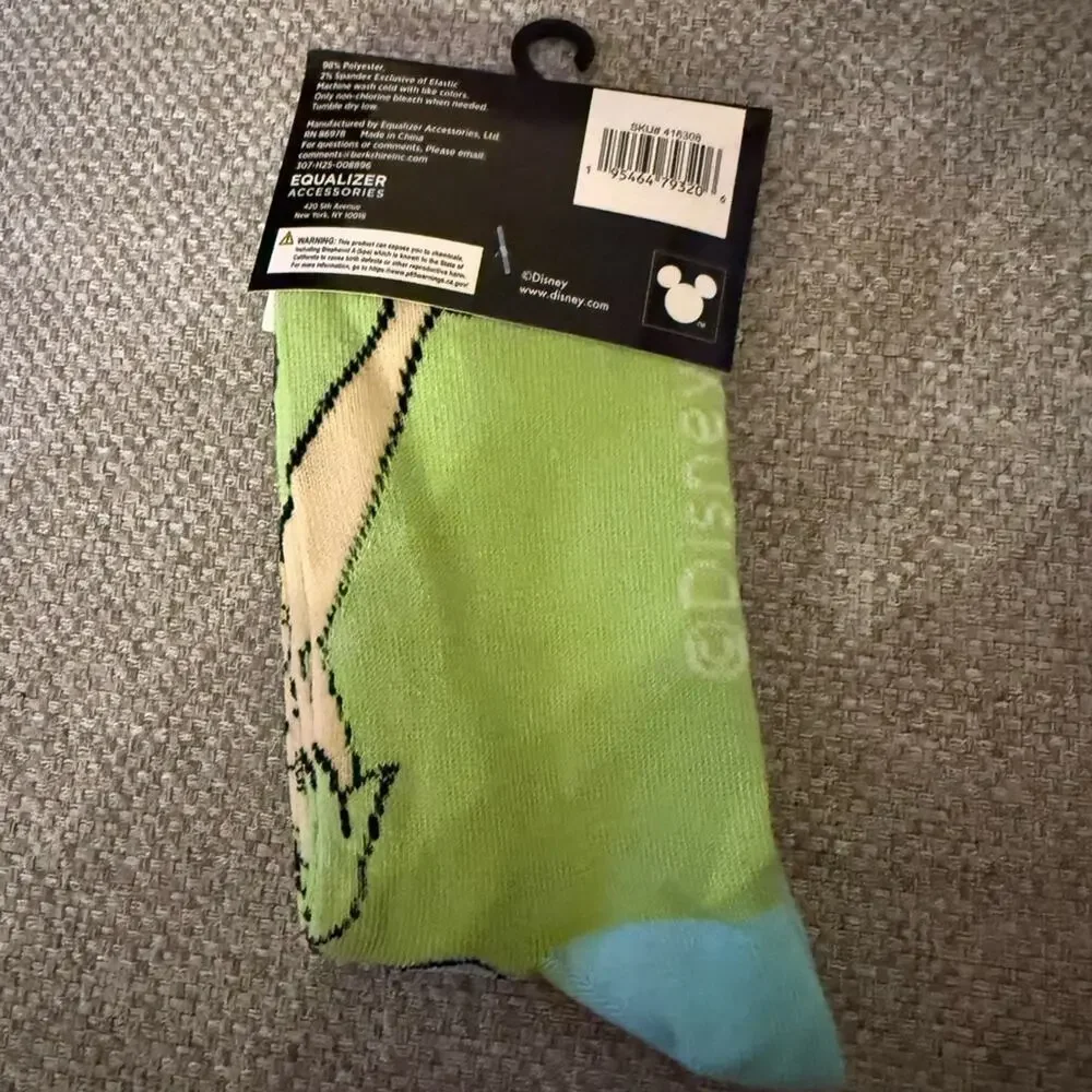 Disney Green Tinkerbell Crew Socks